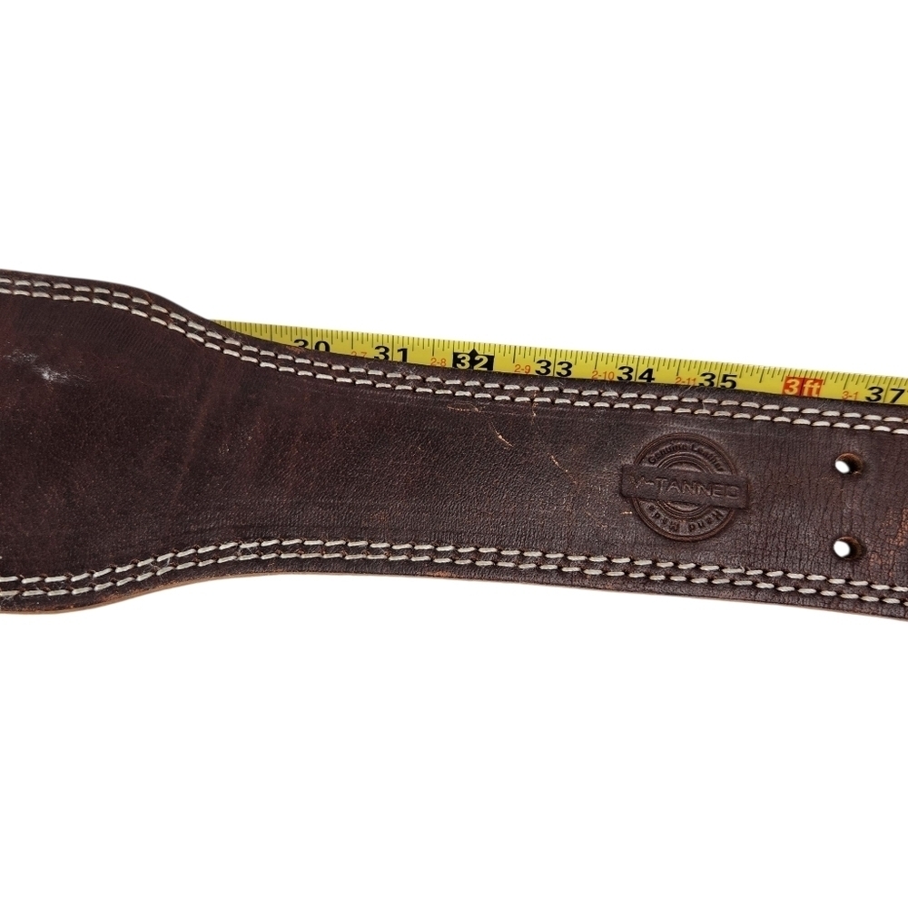 RDX 4" Leather Weightlifting Belt XL – V-Tanned Hand Made Powerlifting Belt - Picture 12 of 14